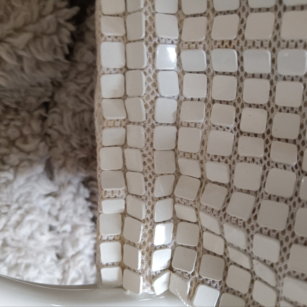 1960s Vintage White tile bag mod satchel - Picture 6 of 11